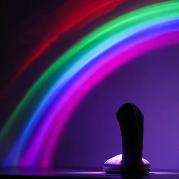 Naujovė Artefaktas Vaivorykštė Projektorius LED USB Spalvinga Naktį Šviesos Romantiška Projektorius Delfinų Lempa Namų Miegamasis Dekoro Dovanos