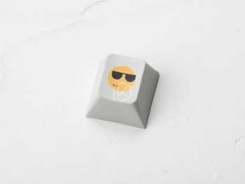 Naujovė vyšnių profilis pbt keycap mechaninių klaviatūrų Dye Sub legendos jaukus šypsena juokinga juoda geltona