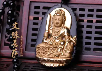 Naujų lengvųjų vietoje, Gamtos Aukso Pakabukas Zodiako triušis Manjusri Buda Pakabukas ir patrona