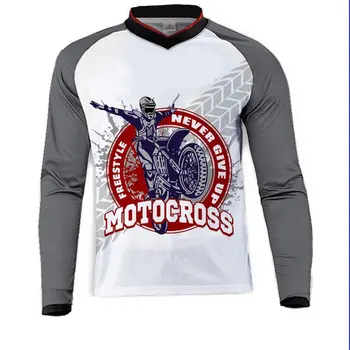 Naujų Motociklų Džersio Lenktynių Long Sleeve T-shirt Moto GP Lenktynių Sportiniai Jersey, Dviračių Nuoma, Dviračių downhill Jersey