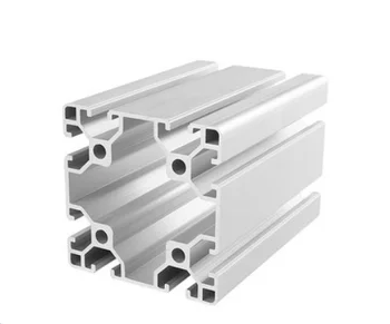 Nemokamas pristatymas per UPS/Fedex/TNT Aliuminio profilių ekstruzijos 8080 500mm-1500mm sidabro Europos Standartą 80mmx80mm už CNC