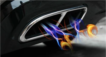 Nerūdijančio Plieno, Automobilių Exhause Išmetamųjų Rezultatų Uodega Rėmo Apdaila Lipdukas Automobilio stiliaus Dangtelis Jaguar XFL 2017 Atnaujinti priedai