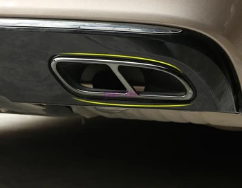 Nerūdijančio Plieno, Automobilių Exhause Išmetamųjų Rezultatų Uodega Rėmo Apdaila Lipdukas Automobilio stiliaus Dangtelis Jaguar XFL 2017 Atnaujinti priedai