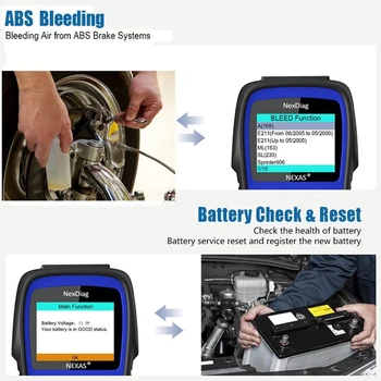 NEXAS OBD2 Auto Scanner Baterija ABS EPB SAS Naftos iš Naujo OBD2 Skaneris Tinka Mercedes Benz Automobilių Diagnostikos Įrankis ND606