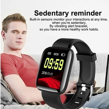 Nešiojami Bluetooth Aktyvumo Seklys Smart Watch Širdies ritmo Monitorius 116plus