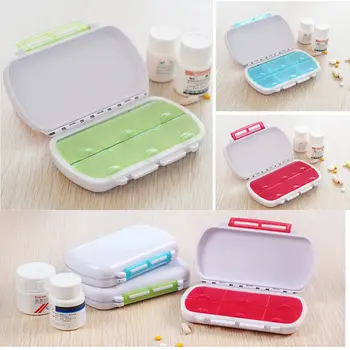 Nešiojamų 6Slots antspaudas lankstymo Tabletes Atvejais, Papuošalai saldainiai talpinimo Vitamino Medicina Tablečių Dėžutė Atveju Konteineris