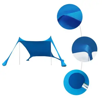 Nešiojamų Baldakimu Parkų Lauko UPF50+ UV Didelės Šeimos Paplūdimio skėtį nuo saulės Lengvas Saulės Pavėsyje, Telšių Sandbag Inkarai, Vinys 4 Free