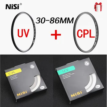 NiSi DU Ultra 30MM 37 40.5 46 49 52 55 58 62 67 72 77 82 86mm Slim Apskrito poliarizuotos šviesos reguliatorius Poliarizacinių CPL Filtras ir DU UV filtras