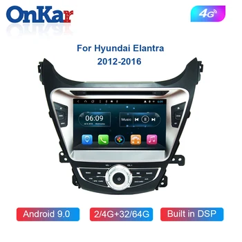 ONKAR Automobilių DVD Grotuvas Hyundai Elantra 2012-2016 Dvigubo Din Android 9.0 Automobilių GPS Navigacijos Galvos Vienetas Automobilio Radijo BT5.0