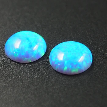 Opal Baeds 4mm flatback Blue opal stone cabochon už Žiedą