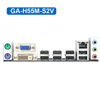 Originalus Plokštę už Gigabyte GA-H55M-S2V DDR3 LGA 1156 H55M-S2V USB2.0 Core i7 i5, i3 DVI VGA 8GB H55 darbalaukio Mainboard Panaudota