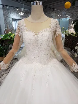 Pagal Užsakymą Pagaminti Princesė Kamuolys Suknelė Vestuvių Suknelė Nėrinių Nuotakos Suknelė 2019 Elegantiškas Arabų Zawalcowany Vestuvių Suknelė Kristalai Vestido De Noiva