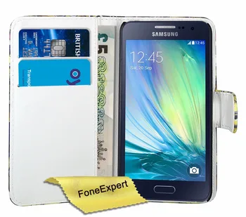 Panieka Man Favoritas Piniginės Apversti Kokybės Odos, Odos Krepšys Case Cover For Samsung Galaxy A3