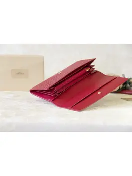 PAOLO VERONESE портмоне стильное натуральная кожа PJ 1 SB-RD красный цвет