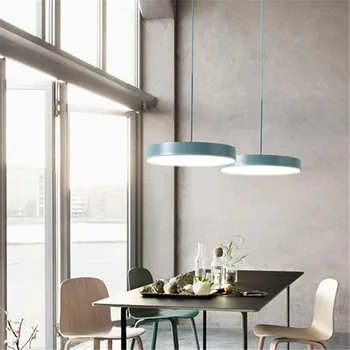 Paprasta, Modernios LED Pakabukas Šviesos Geležies Akrilo HangLampen Loft Nordic Dizainas priedai veltiniams, vilna Lempa Apšvietimo Namų Deco Lampara Colgante