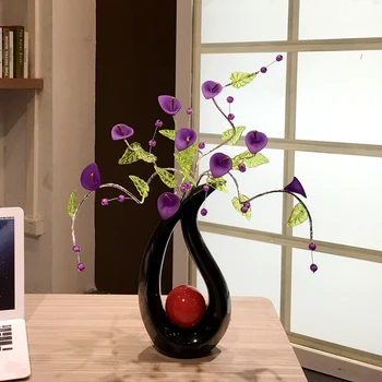 Paprastas vyno kabineto populiarus kristalų gėlių kambarį apdaila kūrybos TV spintelė kavos staliukas namų minkštas papuošalai