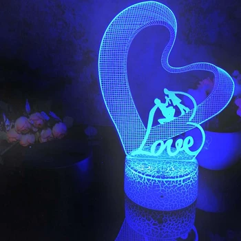 Pasiūlyti Modelio 3D Led Nakties Šviesos Apdailos Vaikų Vaikams Dovanas 7 Spalva Keičiasi Vaizdo Stalo Lempa