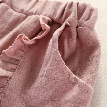 Pavasario baby girl drabužiai mielas pyplys pynimas kelnes prarasti haremo kelnės vaikams, vasaros mergaičių kelnės amžius 1 - 6 metų amžiaus laisvalaikio kelnės