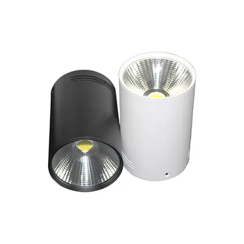 Paviršinės Montuotės COB LED Downlight 10W COB 20W 30W AC85V-265V LED Žemyn Šviesos LED Lubų lempa Balta/Juoda Korpuso Spalva