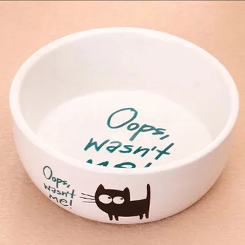 Pet keramikos dubenėlį animacinių filmų katės dubenėlį maisto dubenėlį, naminių gyvūnų reikmenys naminių gyvūnų dubuo