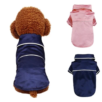 Pet Pižama, Didžiosios Britanijos, Prancūzijos Stiliaus Šilko Minkštas Sleepwear Drabužių Mažų Šunų, Kačių Drabužių Homewear Drabužius Šuo Marškinėliai