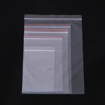 Plastikiniai Zip Lock Bags Aišku, Poli Ziplock Maišą Reclosable maišeliai Mini metalo elementus(Dydis: 4*6cm - 12*17cm: Skaidri)