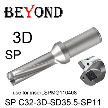 PO Gręžimo 3D 35mm 35.5 mm SP C32-3D-SD35-SP11 SD35.5 U Gręžimo Tiek naudoti SPMG SPMG110408 Karbido Pjovimo Įdėklai Įrankiai CNC