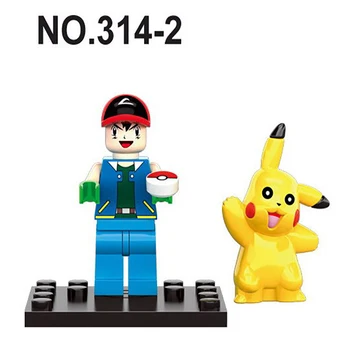 Pokemon, Animacinį Personažą Kūrybos Pikachu Vaikų Surinkti Kūrimo Bloką, Žaislai Suderinamas su Lego Gimtadienio, Kalėdų Dovana