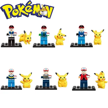 Pokemon, Animacinį Personažą Kūrybos Pikachu Vaikų Surinkti Kūrimo Bloką, Žaislai Suderinamas su Lego Gimtadienio, Kalėdų Dovana