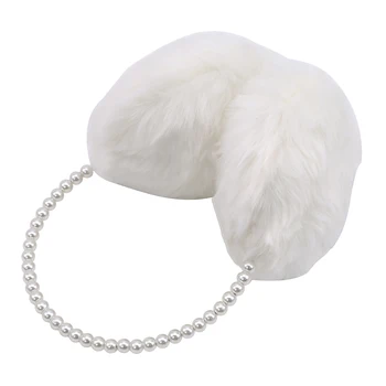 Ponios Pearl Earmuffs Madingi Vilnos-kaip Šiltas, Elegantiškas Gražių Priedai, Minkštas Aukštos Kokybės Temperamentas Rudens Žiemos Earmuffs