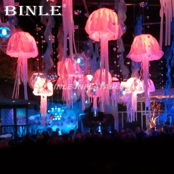 Populiariausių Apšvietimo balionas Pripučiamas Aštuonkojai Modeliai Milžinišką LED šviesos Pripučiami Medūzos Šalies lubų Apdailai