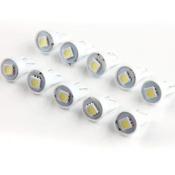 POSSBAY 10 Vnt T10 1 SMD 5050 LED Lemputės Automobilių W5W Auto Licencijos numerio ženklo Žibintas Pleišto Šviesos Balta/Geltona