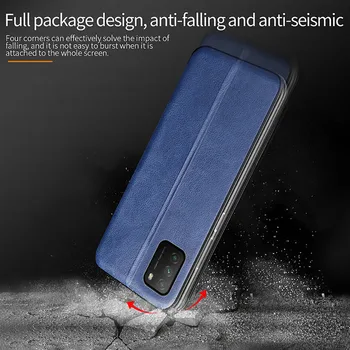 Prabangus Odinis Flip Case For Xiaomi Poco M3 X3 NFC PocoX3 PocoM3 Pocco PocoPhone M X 3 stovėti piniginės Magnetinio Telefono Dangtelį Coque