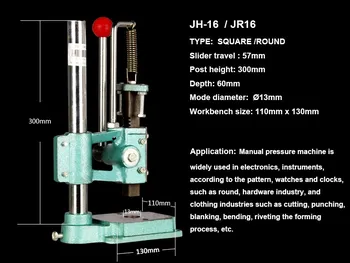 Pramonės JH16 /JR16 vertus, spaudos mašinos Instrukcija presai mašina Mažas pramonės vertus, paspauskite Mini pramonės rankų spauda