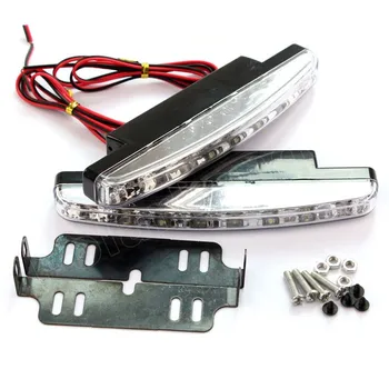 Priešrūkinis Žibintas veikia šviesos Naujas 8 LED automobilis LED veikia lempa, automobilis Patvarus, Papildomas Žibintas