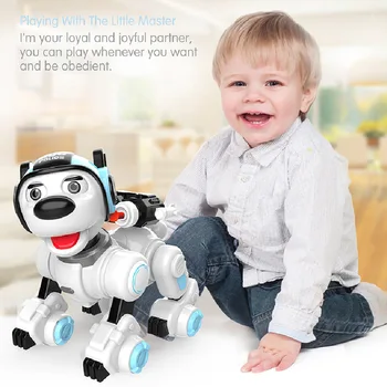 Protingas Robotas RC Šuo Gyvūnų žaislai lietimui jautriais Teršalų Kulka Protingas RC Robotas Šuo Vaikų Švietimo Žaislai vaikams