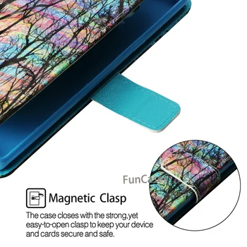 PU Odos Flip Case Mados Prabangių Samsung Galaxy S10 Lite S10e Atveju Piniginės Telefono Flip cover Coque Dažytos Kišenės Padengti