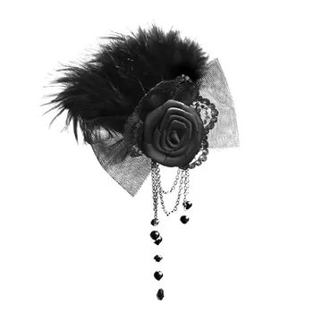 Punk dizaineris sagė Pin Kutas moterų Kostiumas Pokylių Plunksnų gėlių Nėrinių Corsage Šalies Juostos Vestuvių papuošalai, aksesuarai, dekoras