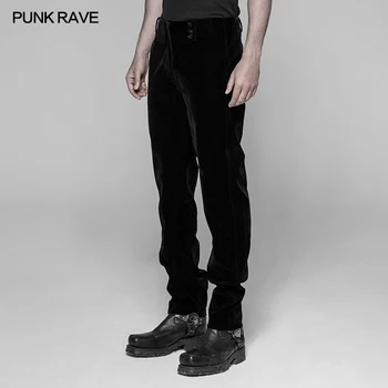 Punk Rave Gotikos Spalvingas Juoda Ataudų Velveteen Retro Rūmai, Viktorijos laikų stiliaus Vyrų Kelnės Kelnės Etapo Rezultatus Asmenybė Kelnės