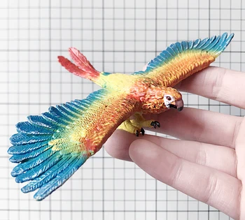 Pvc pav Modeliavimas laukinių paukščių, gyvūnų žaislo modelis, vaikų pažinimo ekranas Macaw