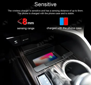 QI Automobilių protingas infraraudonųjų spindulių belaidis kroviklis, skirtas Toyota Camry 2018 protingas spindulių Greitai Belaidžio Įkrovimo Automobilinis Telefono Laikiklis