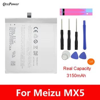 QrxPower Originalus BT-51 Bateriją Už Meizu MX5 M575U M575M MX 5 Mobiliojo Telefono 3150mAh