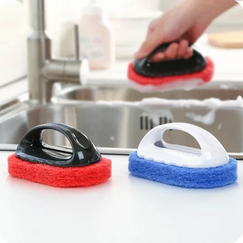 Rankiniai vonia teptuku keraminės plytelės virtuvės stiprus nukenksminimo skalbimo puodą švariu teptuku magija kempine nušluostykite