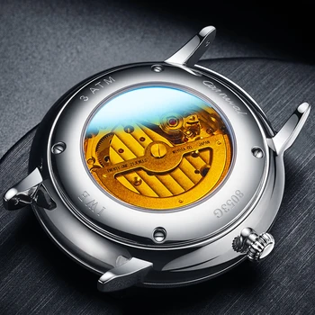 Reloj Hombre KARNAVALAS Prekės ženklo Žiūrėti Vyrų Prabanga Vandeniui Mados Sapphire Kristalas Mechaninė Automatinė Laikrodžiai Relogio Masculino