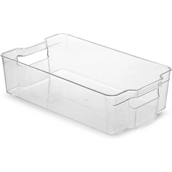 Rinkinys 4 Šaldytuvas Organizatorius Dėžes ant kitos Šaldytuvas Organizatoriai skaidraus Plastiko Sandėliukas stalčiuko Maisto produktų Laikymo Dėžės
