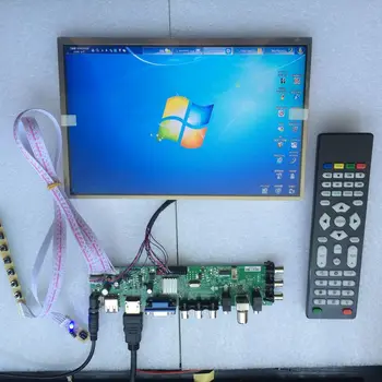 Rinkinys LTN156AT20 H01 W01 skaitmeninis HDMI VGA AV LED TV LVDS USB DVB-T DVB-T2 WLED 40pin 1366X768 Signalas nuotolinio valdiklio plokštės