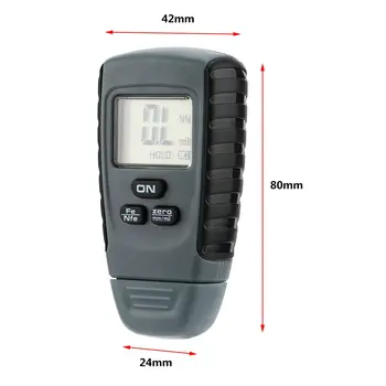 RM660 Nešiojamų Dangos Storio Matuoklis Feeler Testeris Fe/NFe Priemonė Bazė su Geležies ir Aliuminio LCD Ekranas Skaitmeninis Įrankis