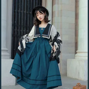 Saldus suknelė opwithpuji originalus dizainas Senos šviesos suknelė paprasta cla sijonas siuvinėjimo modelio mados paprasta prarasti ilgai sk