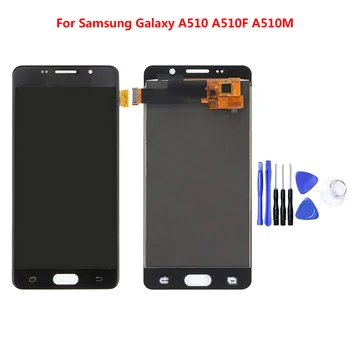 Samsung Galaxy A5 2016 LCD Ekranas A510 A510F A510M SM-A510F Jutiklinis Ekranas skaitmeninis keitiklis Pakeitimo dalis