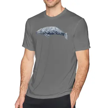 Sea Life Marškinėliai Grey Whale T-Shirt Spausdinti, Medvilnės Marškinėliai, Mados Plius Dydis Juokingas Marškinėlius